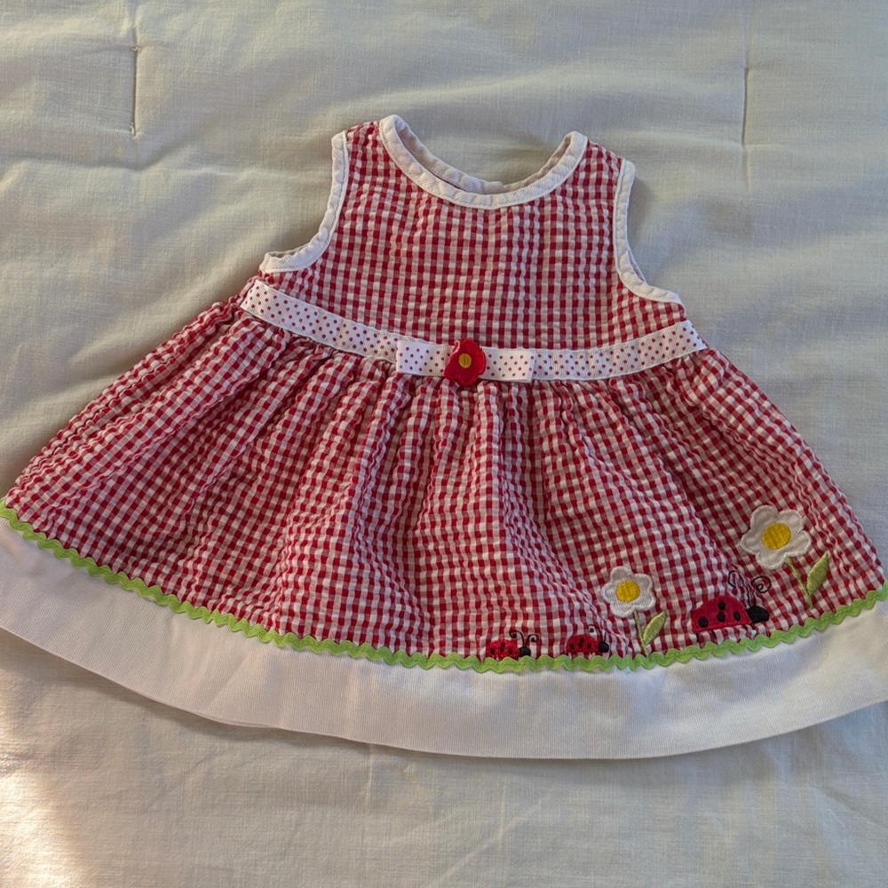 Youngland Red and White Gingham Dress